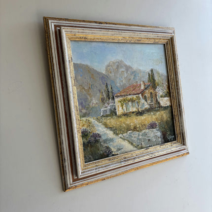 Refined Landscape Oil Painting "Stone Cottage" Elegant Art Holland Art Shop