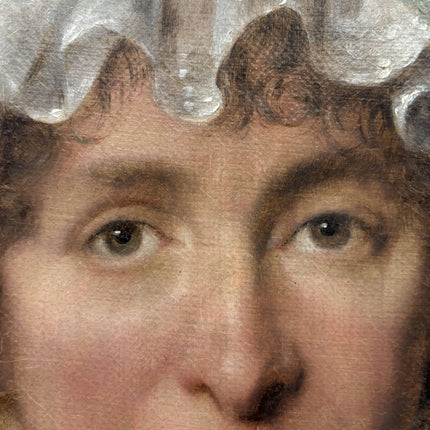 18th Century Portrait Oil Painting "Woman With Bonnet" Artwork Holland Art Shop