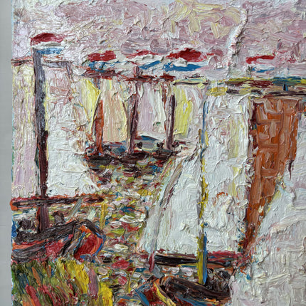 Vintage Seascape Oil Painting "White Sail" Classic Artwork Holland Art Shop