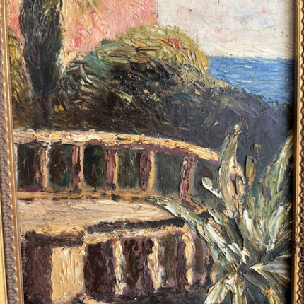 Vintage Seascape Oil Painting "Ornate Frame" Refined Small Artwork Holland Art Shop