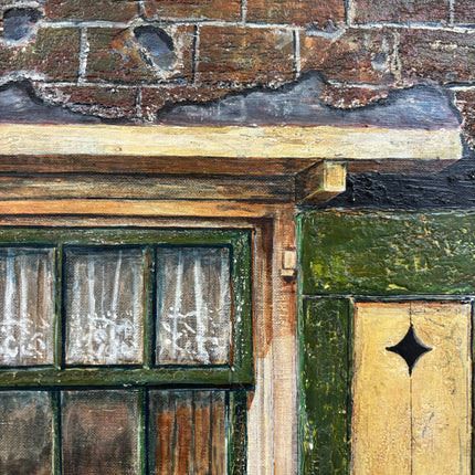 Traditional Cityscape Oil Painting "Green Window" Timeless Artwork Holland Art Shop