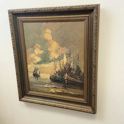 Traditional Scenery Oil Painting "Wooden Frame" Handcrafted Large Artwork Holland Art Shop
