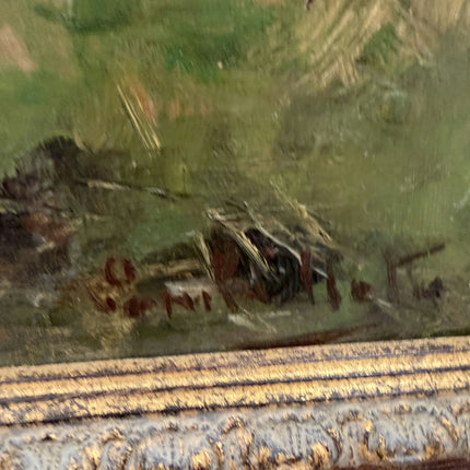 Handcrafted Landscape Oil Painting "River Boat" Expressive Artwork Holland Art Shop