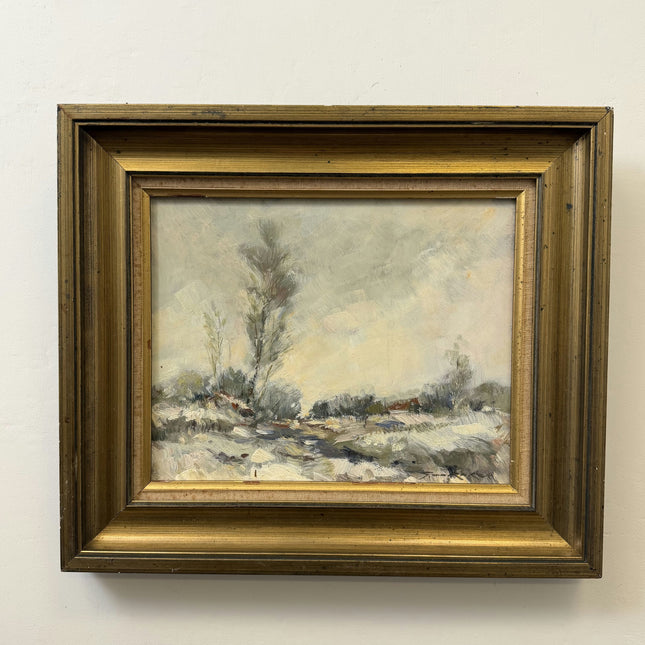 Handcrafted Winter Landscape Oil Painting "Canvas Backside" Timeless Art Holland Art Shop