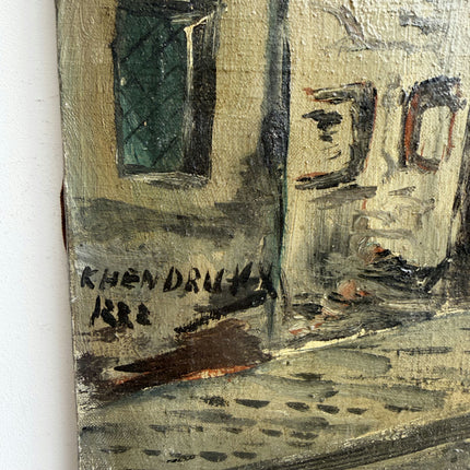 Expressive Cityscape Oil Painting "Stone Archway" Detailed Artwork Holland Art Shop