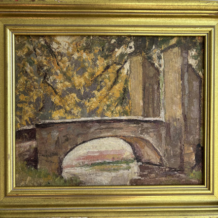 Vintage Landscape Oil Painting "Golden Frame" Detailed Belgique Art Holland Art Shop