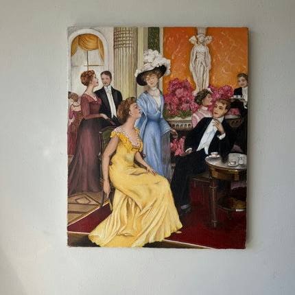 Traditional Oil Painting Figurative "Elegant Lady" Authentic Medium Artwork Holland Art Shop