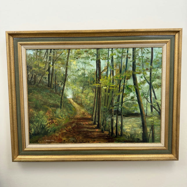 Traditional Landscape Oil Painting "Forest Path" Refined Large Artwork Holland Art Shop