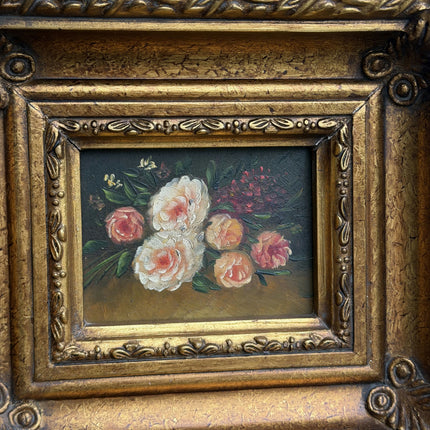 Traditional Floral Still Life Oil Painting "Gilded Frame" Timeless Small Art Holland Art Shop