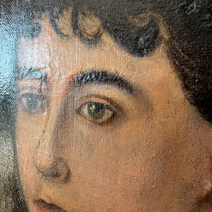 Classic Oil Painting Portrait "Mysterious Young Woman" Remarkable Medium Artwork Holland Art Shop