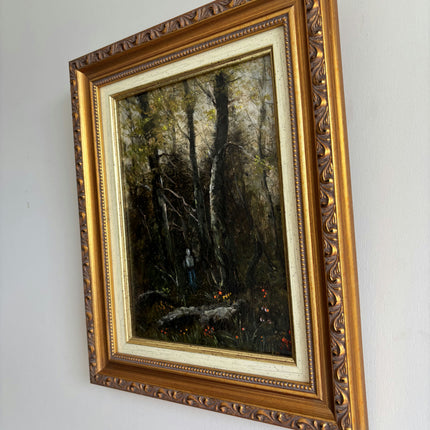 Elegant Landscape Oil Painting "Gilded Frame" Expressive Small Art Holland Art Shop