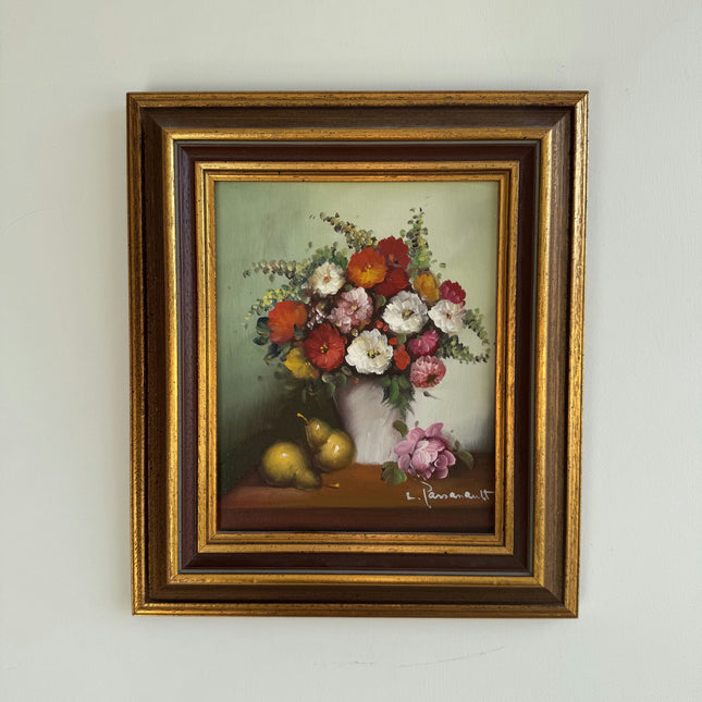Elegant Floral Still Life Oil Painting "Vase Bouquet" Classic Small Artwork Holland Art Shop