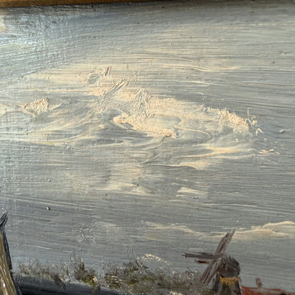 Timeless Seascape Oil Painting "Gilded Frame" Vintage Small Art Holland Art Shop