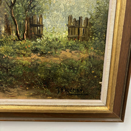 Vintage Landscape Oil Painting "Thatched Cottage" Traditional Art Holland Art Shop