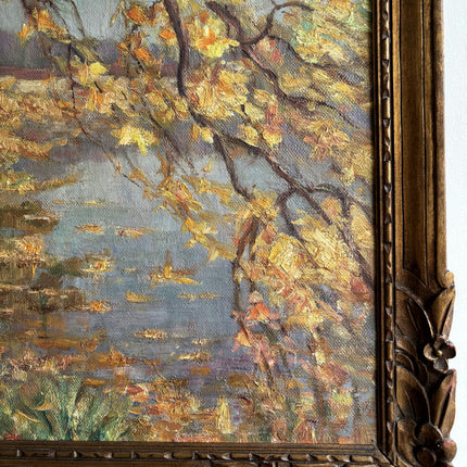 Refined Landscape Oil Painting "Autumn Tree" Detailed Artwork Holland Art Shop