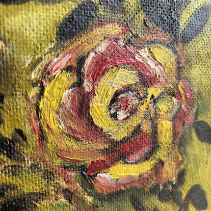 Vintage Floral Still Life Oil Painting "Vase Roses" Expressive Art Holland Art Shop