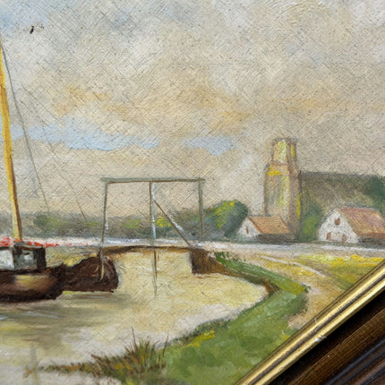 Traditional Still Life Oil Painting "Dutch Windmill" Timeless Small Art Holland Art Shop