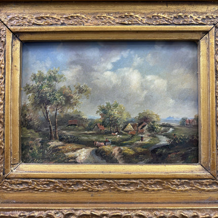Traditional Landscape Oil Painting "Gilded Frame" Detailed Dutch Artwork Holland Art Shop