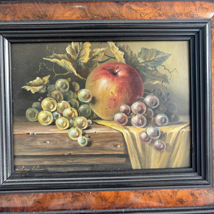 Timeless Still Life Oil Painting "Glistening Grapes" Traditional Small Art Holland Art Shop