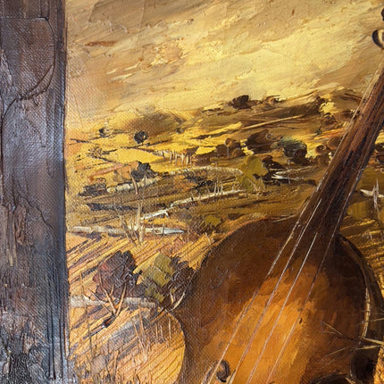Original Oil Painting Still Life "String Instrument" Figurative Small Art Holland Art Shop