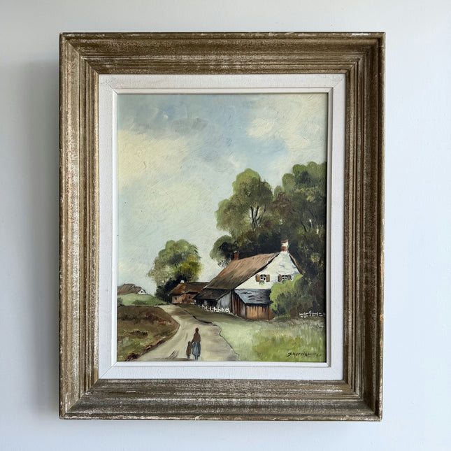Authentic Landscape Oil Painting "Country Cottage" Traditional Art Holland Art Shop