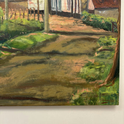 Handcrafted Landscape Oil Painting "Village Road" Authentic Artwork Holland Art Shop