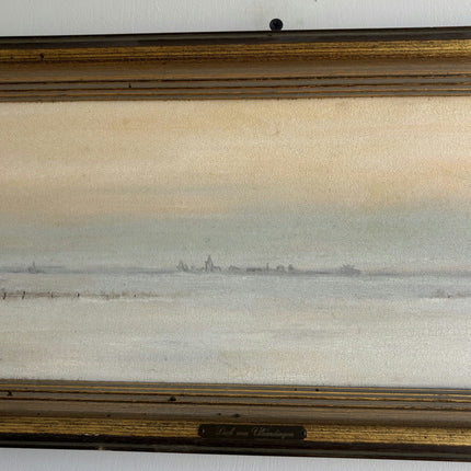 Authentic Cityscape Oil Painting "Cracked Paint" Classic Dutch Artwork Holland Art Shop