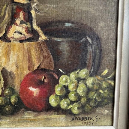 Authentic Still Life Oil Painting "Bottle And Peach" Classic Artwork Holland Art Shop