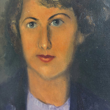 Traditional Portrait Oil Painting "Womans Face" Vintage Art Holland Art Shop