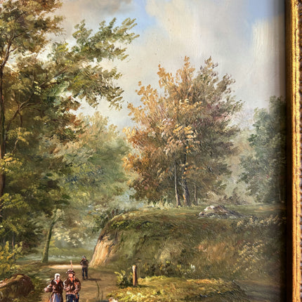 Classic Landscape Oil Painting "Ornate Frame" Original Small Artwork Holland Art Shop