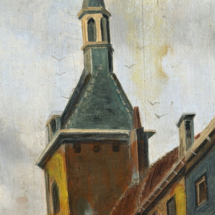 Original Cityscape Oil Painting "Town Carriage" Timeless Artwork Holland Art Shop