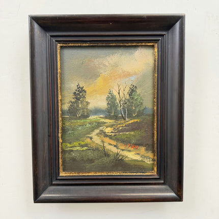 Traditional Landscape Oil Painting "River Path" Elegant Small Art Holland Art Shop