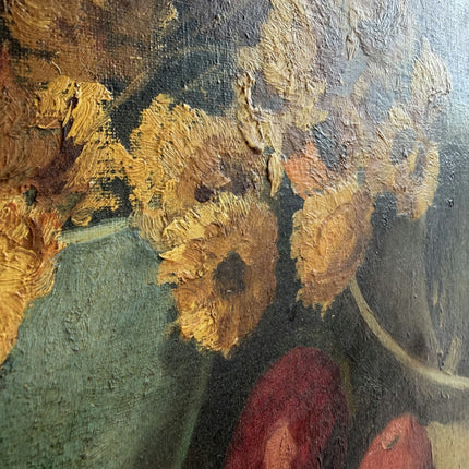 Vintage Floral Still Life Oil Painting "Yellow Bouquet" Authentic Art Holland Art Shop