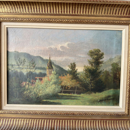 Timeless Landscape Oil Painting "Church Steeple" Refined Art Holland Art Shop