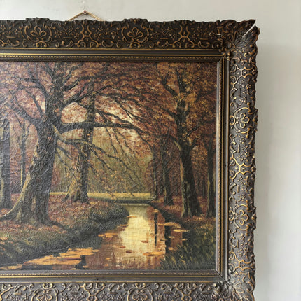 Detailed Landscape Oil Painting "Autumn Trees" Expressive Large Art Holland Art Shop