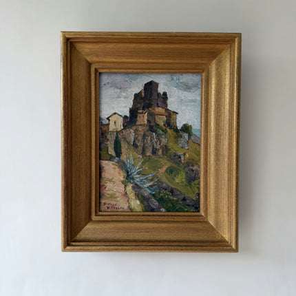 Detailed Interior Oil Painting "Rocky Hill" Refined Small Art Holland Art Shop