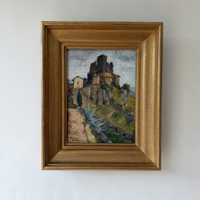 Detailed Interior Oil Painting "Rocky Hill" Refined Small Art Holland Art Shop