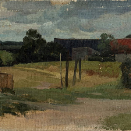 Handcrafted Farm Oil Painting "Rural Barn" Original Artwork Holland Art Shop
