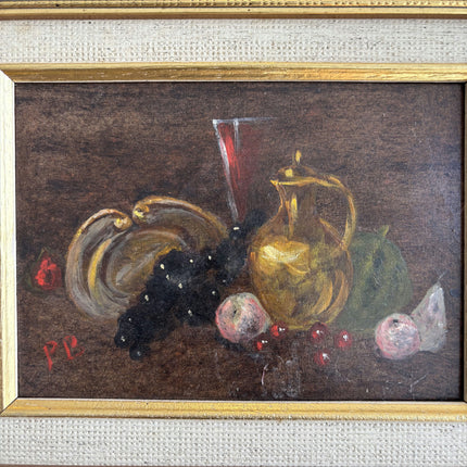 Traditional Still Life Oil Painting "Golden Frame" Refined Small Artwork Holland Art Shop