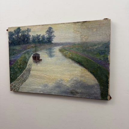 Handcrafted Scenery Oil Painting "Cracked Paint" Elegant Art Holland Art Shop