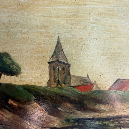 Detailed Landscape Oil Painting "Framed Painting" Vintage Art Holland Art Shop