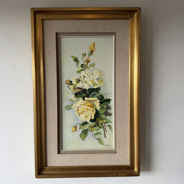 Traditional Flowery Still Life Oil Painting "Yellow Roses" Timeless Art Holland Art Shop