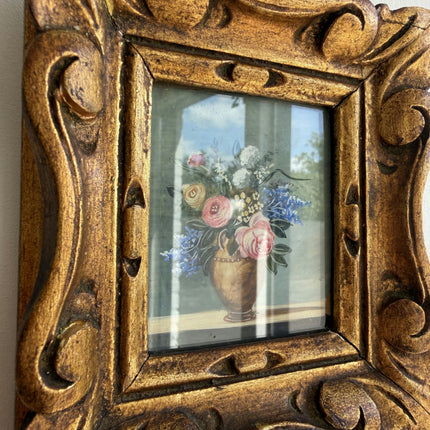 Classic Still Life Oil Painting "Flower Vase" Vintage Small Art Holland Art Shop