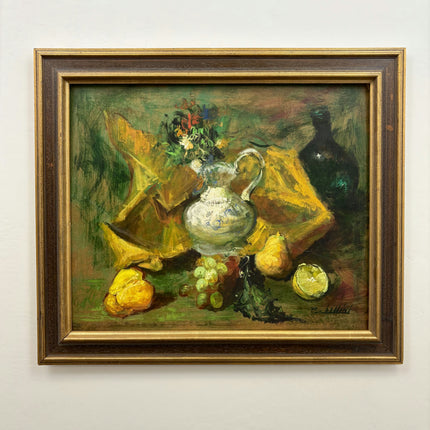 Refined Still Life Oil Painting "Silver Pitcher" Traditional Italian Artwork Holland Art Shop