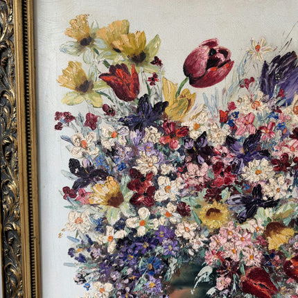 Figurative Oil Painting Flowery Still Life "Flower Vase" Large Artwork Holland Art Shop