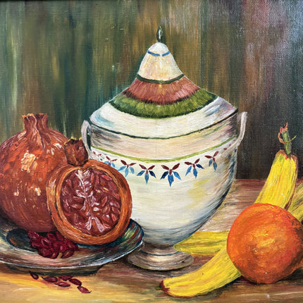 Original Still Life Oil Painting "Decorated Jar" Authentic Artwork Holland Art Shop