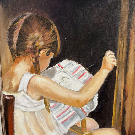 Traditional Still Life Oil Painting "Girl Reading" Timeless Artwork Holland Art Shop