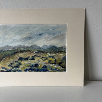 Classic Landscape Aquarel "Framed Painting" Rustic Small Artwork Holland Art Shop