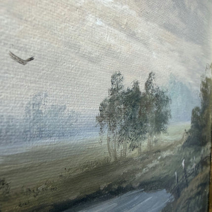 Rustic Landscape Oil Painting "Gilded Frame" Refined Small Art Holland Art Shop
