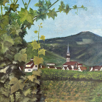 Timeless Landscape Oil Painting "Village Church" Rustic Large Artwork Holland Art Shop